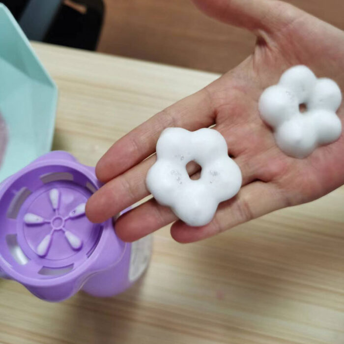 Customizable Flower Shape Foam Pump with Bottle – Ideal for Liquid Soaps and Facial Cleansers