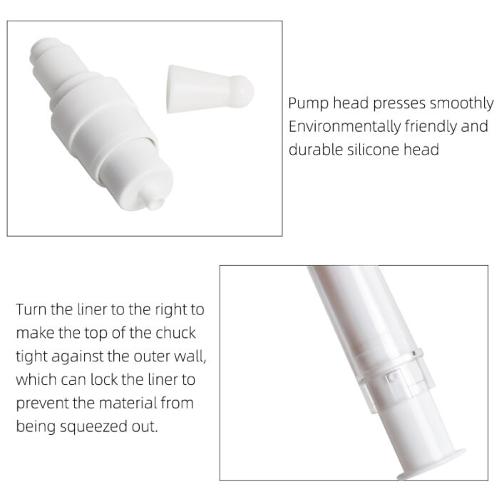 Advanced Airless Syringe Slim Design Airless Pump Bottle for Preserving Skincare Products AB0004 - Image 7