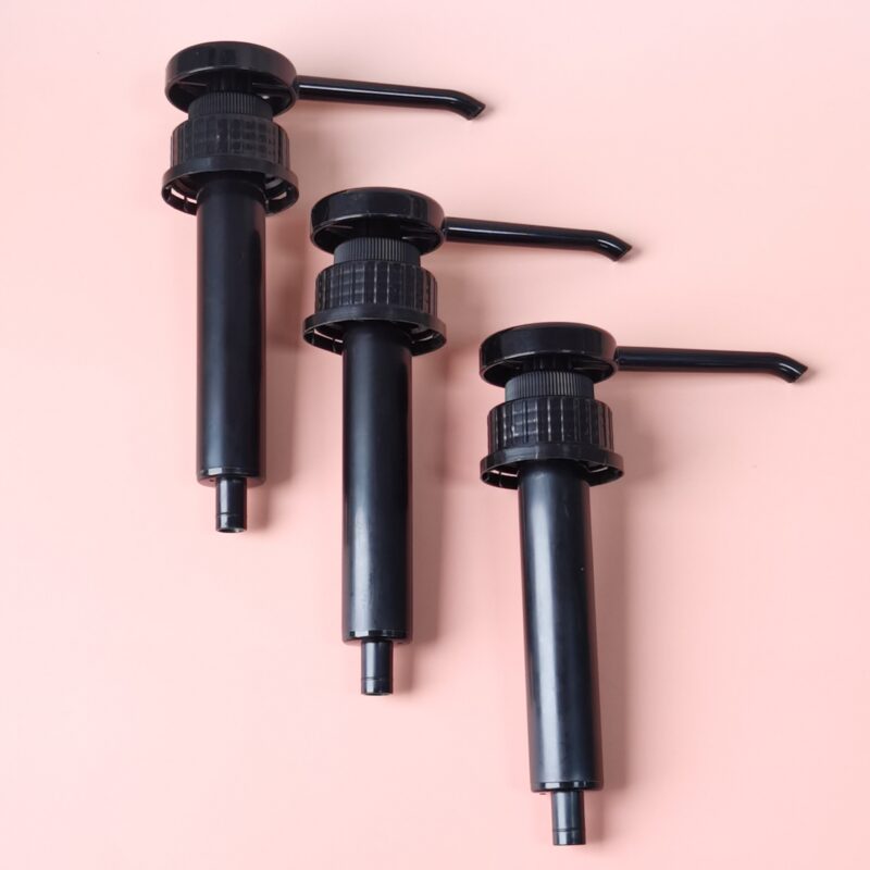 Food Grade Plastic Material Environmental Plastic Syrup Dispenser Pump 43mm With Output 15ml 30ml  for Sauce Coffee Ketchup Milk