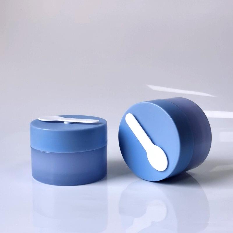 Korean Refillable Plastic Container Body Scrub Jars Face Cream Skincare Packaging Luxury Make up Jar Wide Mouth Skin Care Jar