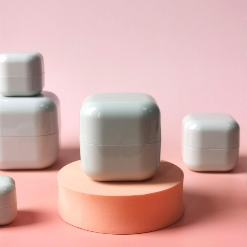 Special Family Set Square Shape Big Mouth Cream Jar Container Free Sample Customized Injection Color Plastic Pot