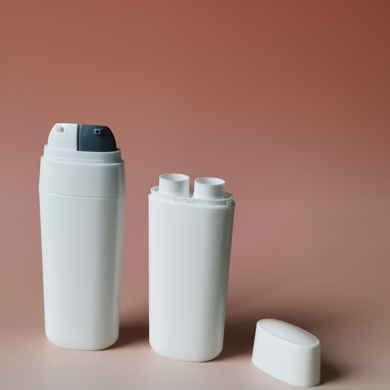 Double Tube Double Head Airless Pump Bottle – Perfect for Serums and Lotion AB0049
