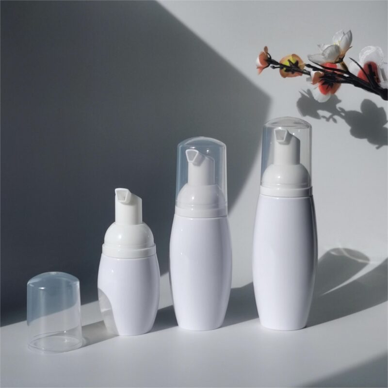 Korean Cosmetics Packaging Feminine Wash 80ml and 40ml Travel Size Foam Pump With Bottle for Hair Care Lashes Care FB0020