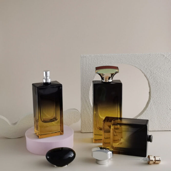 Unique Luxury Perfume 100ml Polished Gradient Color Glass Fancy Perfume Spray Bottle With Lid GS0019 - Image 5