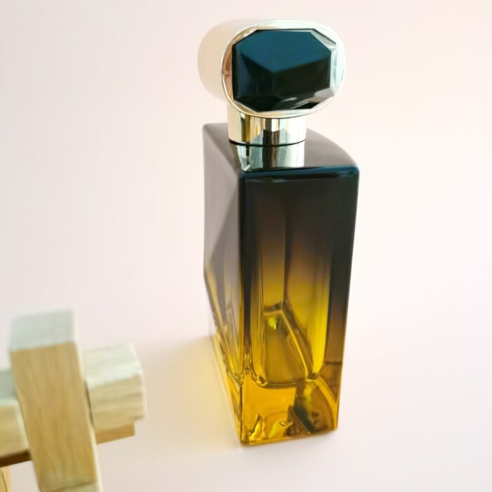 Custom Design Unique Luxury Perfume 100ml Polished Gradient Color Glass Bottle Refill Fancy Perfume Spray Bottle With Gold Cap - Image 3