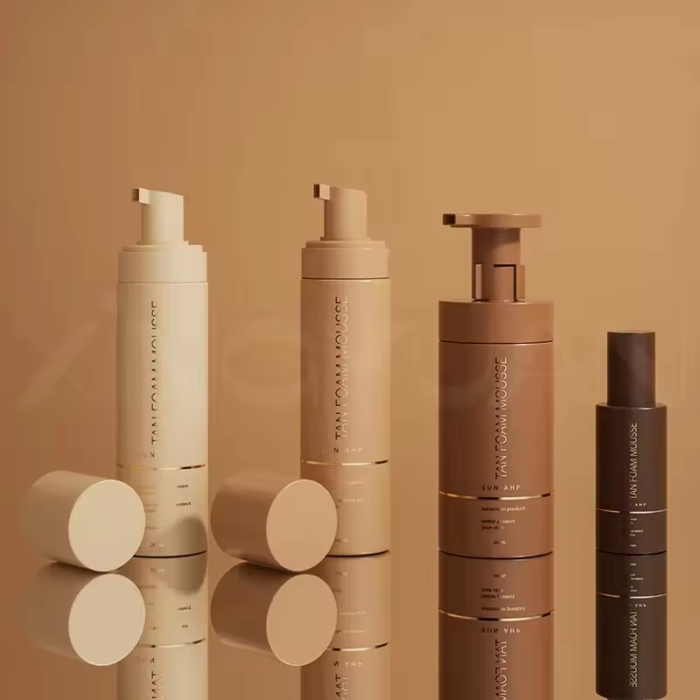 Custom Tanning Foaming Pump Bottles Mousse Skincare Clear PET Mousse Foam Pump Bottle FP0001 - Image 4