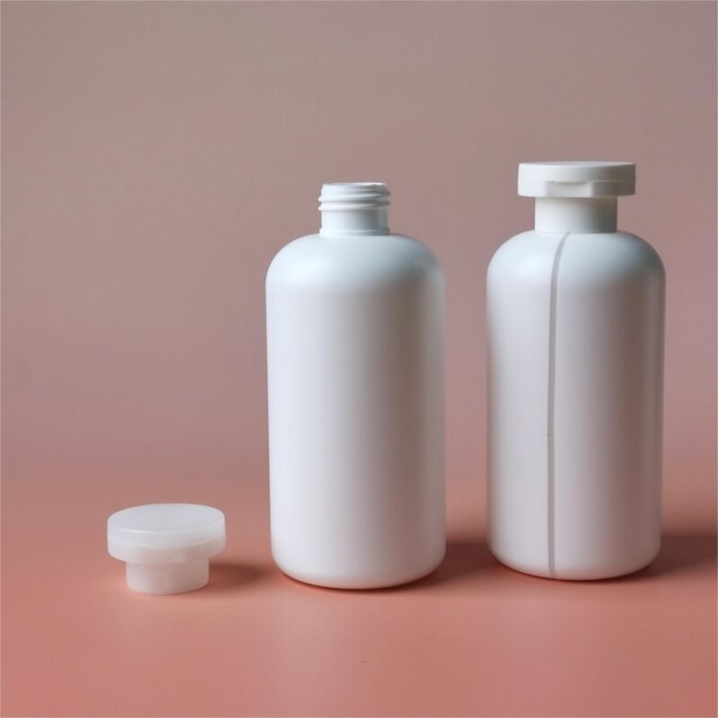 Squeeze Soft Touch With Visible Liquid Level Line Cosmetic Packaging Shower Gel Shampoo Bottle PB0137