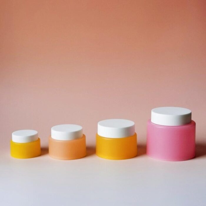 Refillable Flat Shoulder Flat Bottom Shape Skin Care Cream Jar JA0054 - Image 2