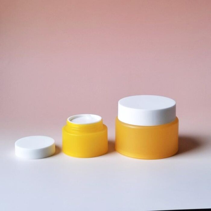 Refillable Flat Shoulder Flat Bottom Shape Skin Care Cream Jar JA0054 - Image 5