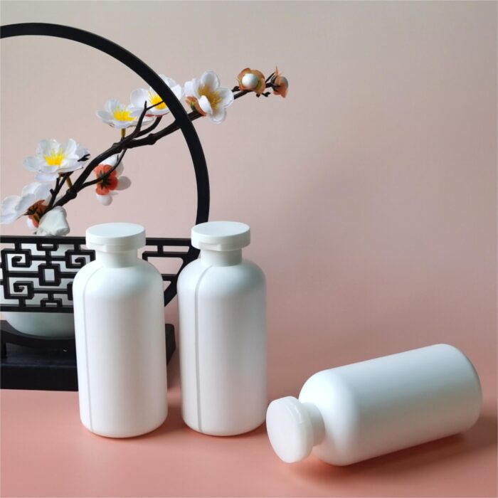 Squeeze Soft Touch With Visible Liquid Level Line Cosmetic Packaging Shower Gel Shampoo Bottle PB0137 - Image 4