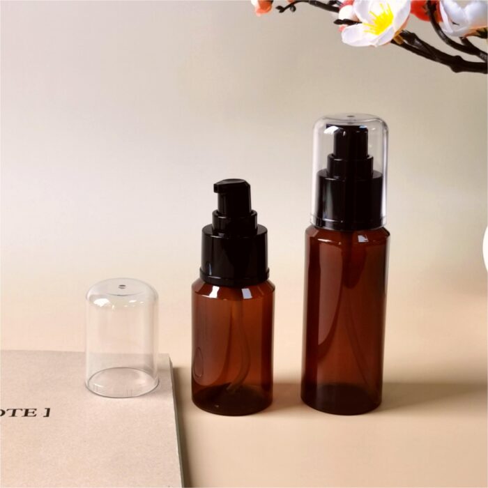 Korean Design Shoulder Inclined Plastic Bottle With Lotion Pump for Facial Cleanser Lotion Toner Serum PB0016 - Image 5