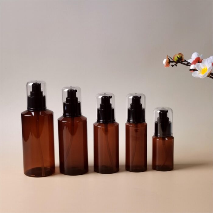 Korean Design Shoulder Inclined Plastic Bottle With Lotion Pump for Facial Cleanser Lotion Toner Serum PB0016