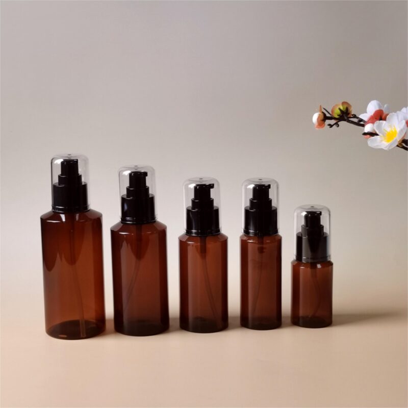Korean Design Shoulder Inclined Plastic Bottle With Lotion Pump for Facial Cleanser Lotion Toner Serum PB0016
