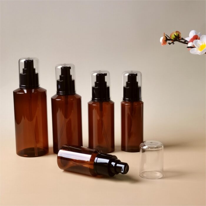 Korean Design Shoulder Inclined Plastic Bottle With Lotion Pump for Facial Cleanser Lotion Toner Serum PB0016 - Image 7