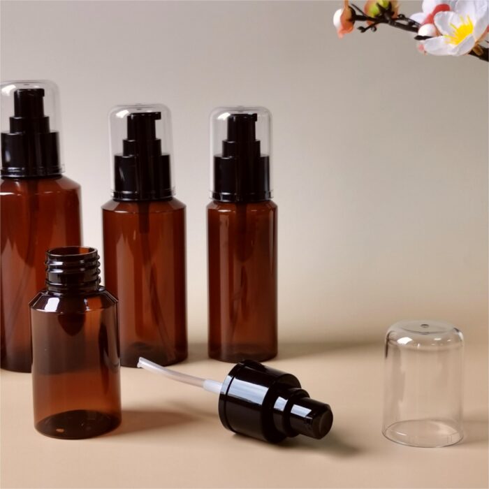 Korean Design Shoulder Inclined Plastic Bottle With Lotion Pump for Facial Cleanser Lotion Toner Serum PB0016 - Image 2