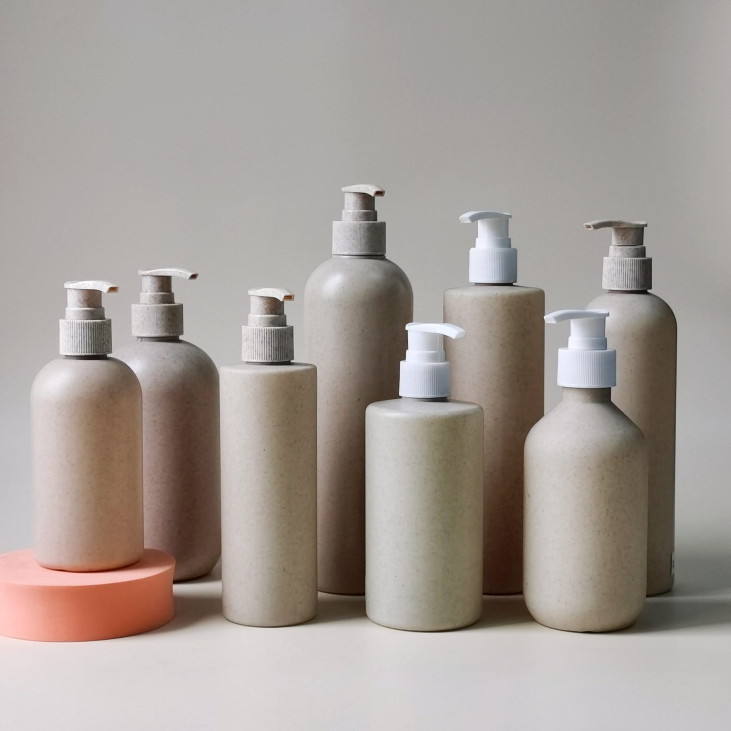 Environmental Wheat Straw Cosmetic Package Shampoo Bottle Lotion Bottle and Sprayer Bottle PB0218 - Image 6