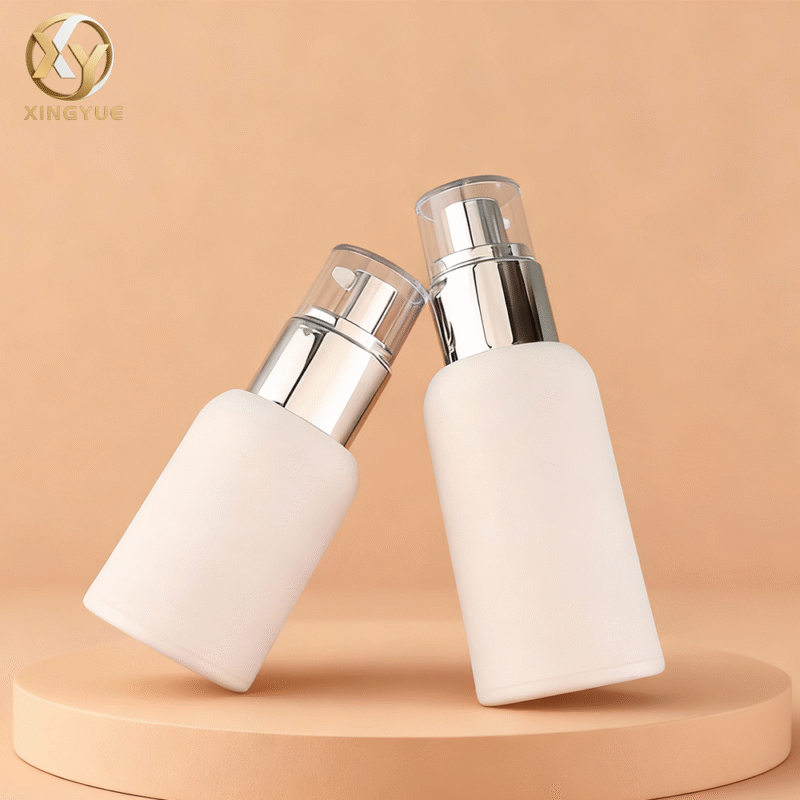 Soft Touch Boston Round Airless Pump Bottle  AB0204