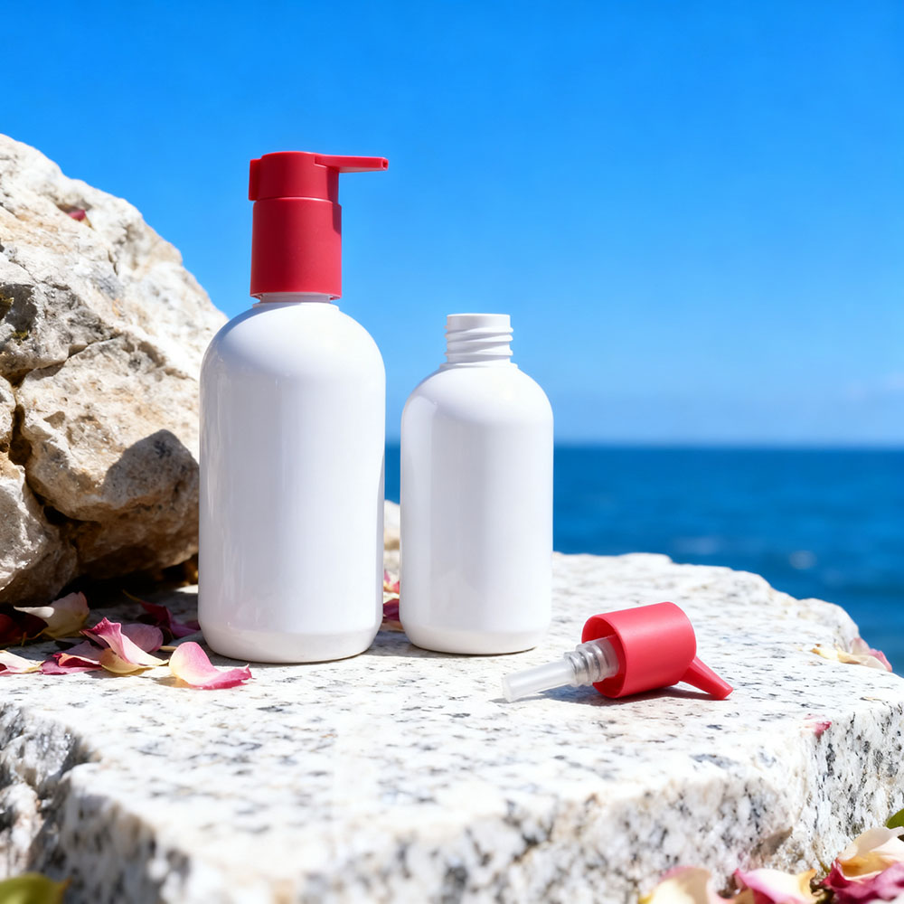 Hand Soap Pump With Boston Round Bottle PB0253 - Image 2